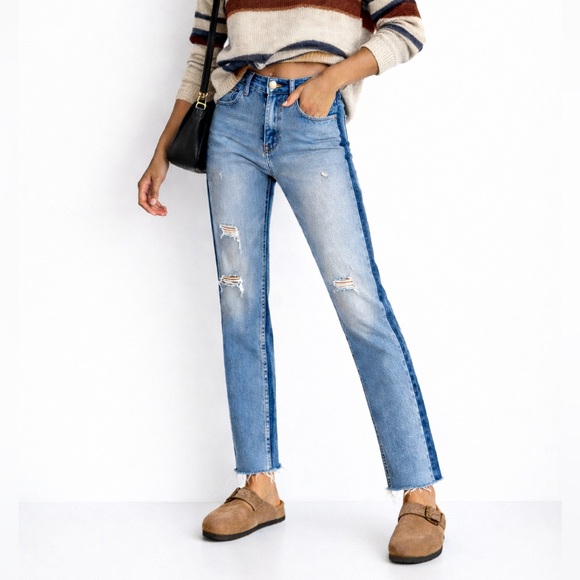 Levi's Denim - Levi’s 501 Straight Leg Distressed Jeans Blue Size 25